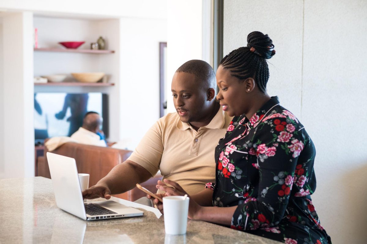 A family planning their finances together